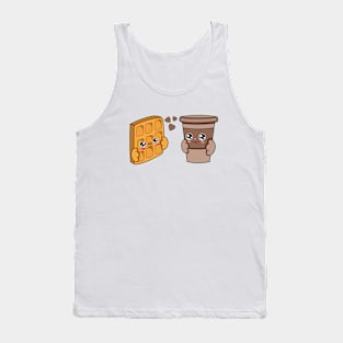 All i need is waffles and coffee, Kawaii waffles and coffee. Tank Top